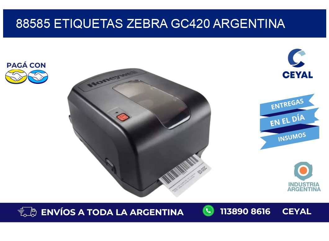 88585 etiquetas zebra gc420 argentina