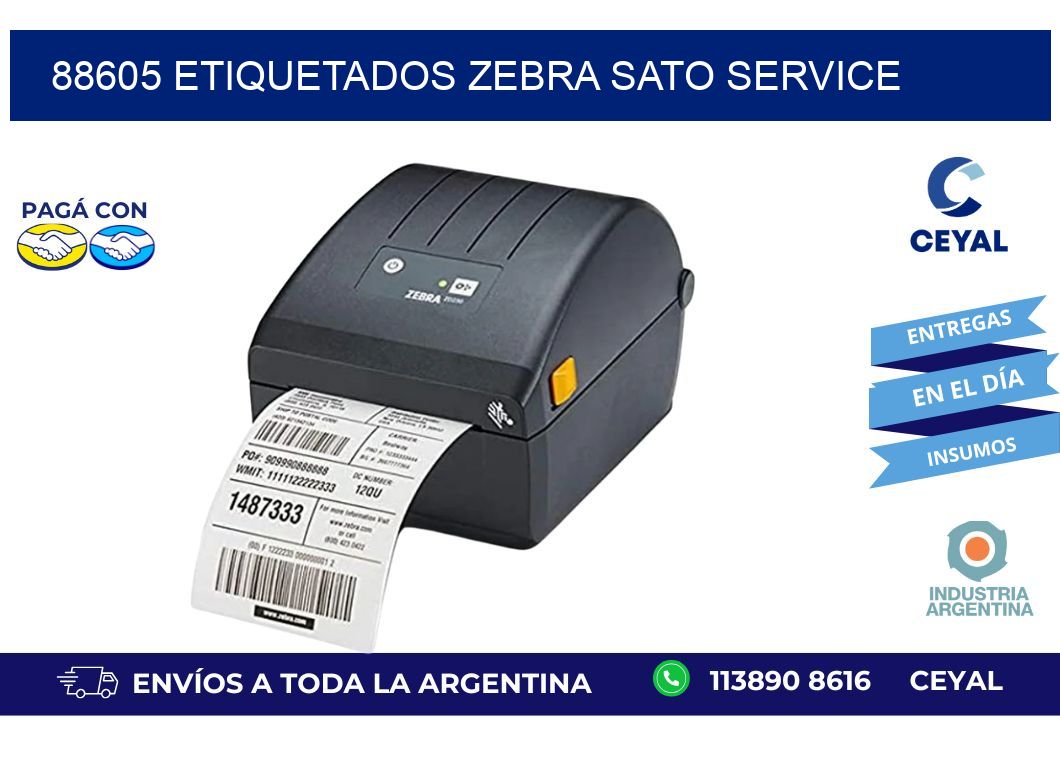 88605 ETIQUETADOS ZEBRA SATO SERVICE