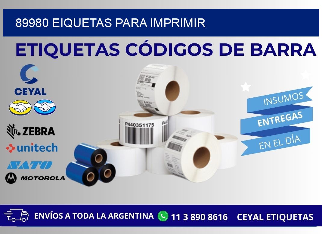 89980 EIQUETAS PARA IMPRIMIR