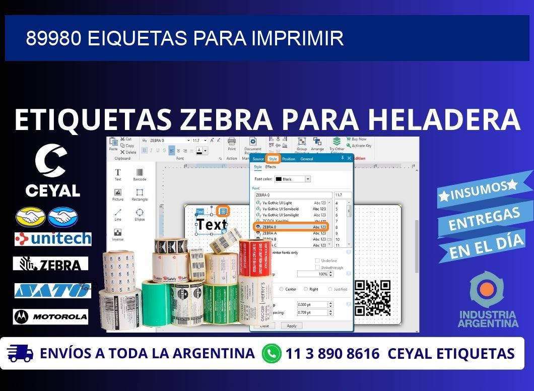 89980 EIQUETAS PARA IMPRIMIR