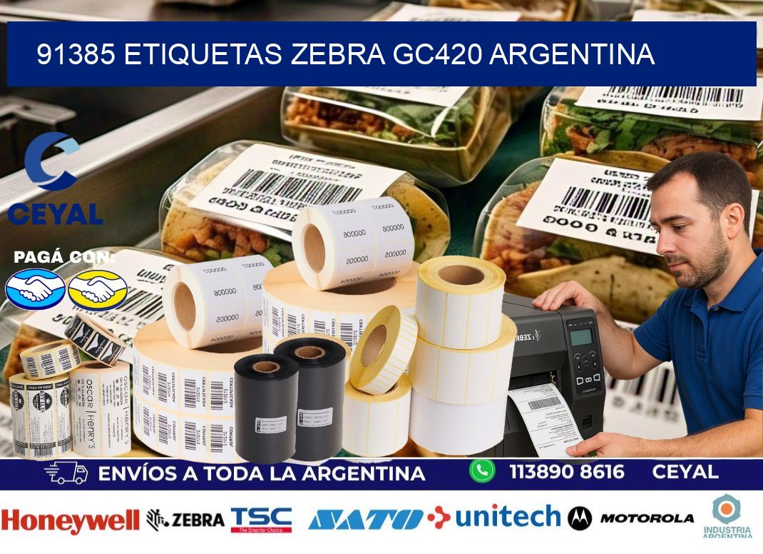 91385 etiquetas zebra gc420 argentina