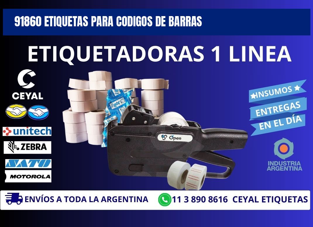 91860 ETIQUETAS PARA CODIGOS DE BARRAS