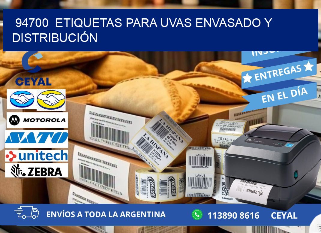 94700  ETIQUETAS PARA UVAS ENVASADO Y DISTRIBUCIÓN
