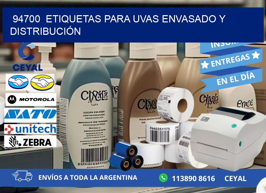 94700  ETIQUETAS PARA UVAS ENVASADO Y DISTRIBUCIÓN