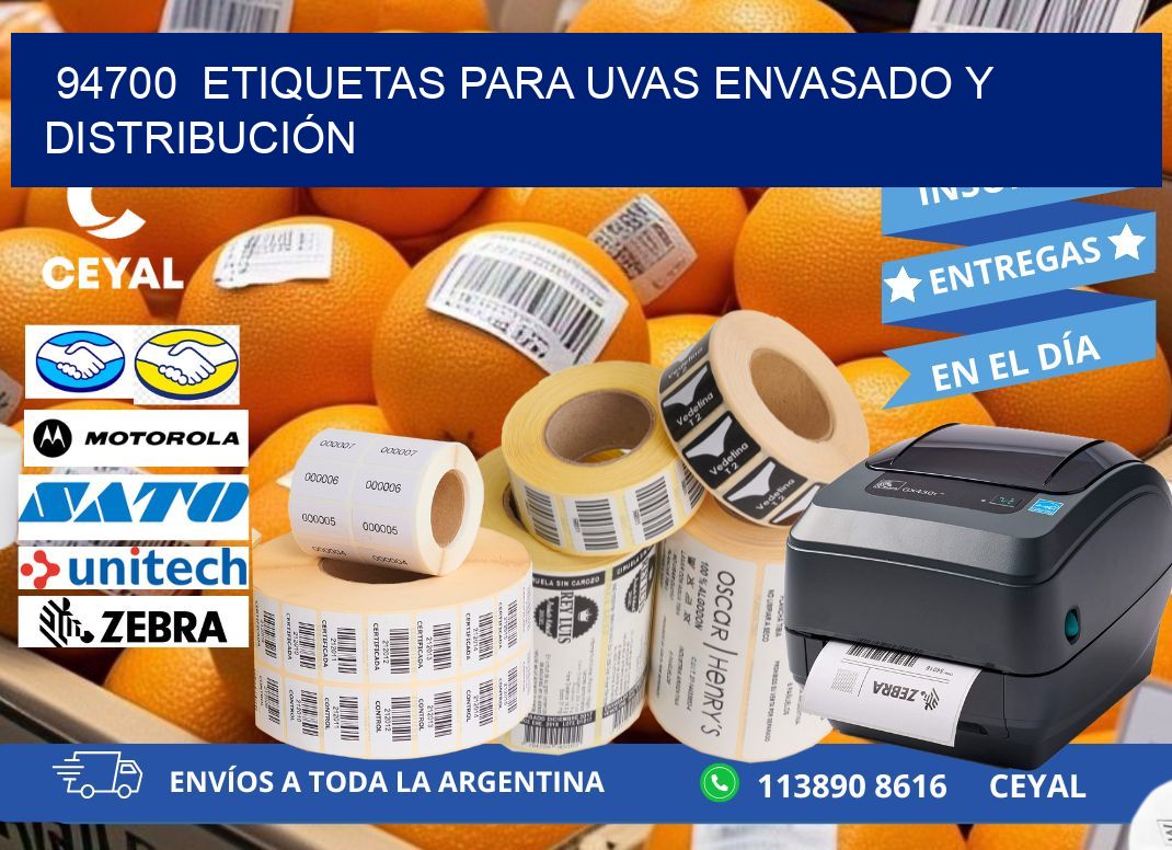 94700  ETIQUETAS PARA UVAS ENVASADO Y DISTRIBUCIÓN