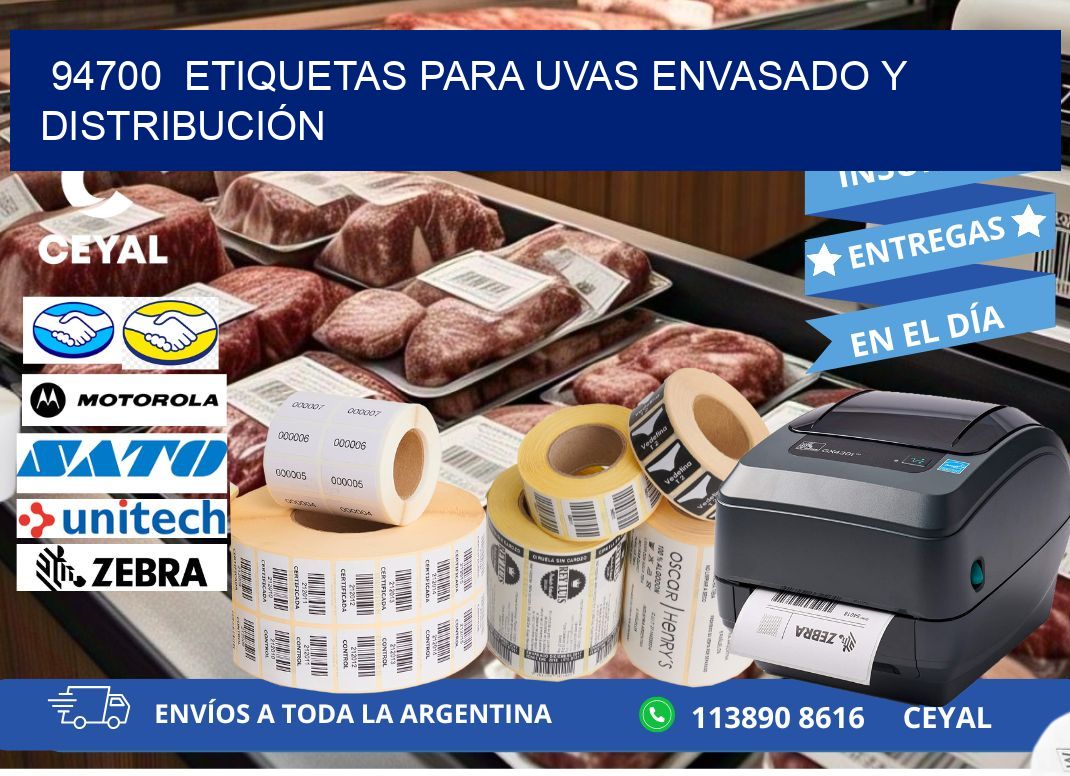 94700  ETIQUETAS PARA UVAS ENVASADO Y DISTRIBUCIÓN
