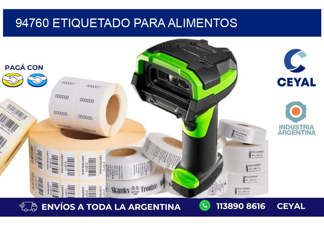 94760 ETIQUETADO PARA ALIMENTOS