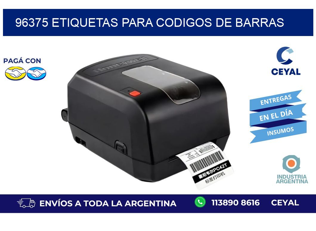 96375 ETIQUETAS PARA CODIGOS DE BARRAS