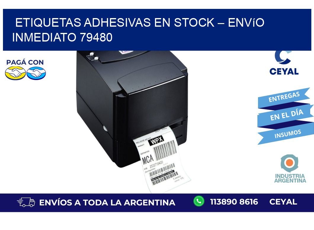 Etiquetas Adhesivas en Stock – Envío Inmediato 79480
