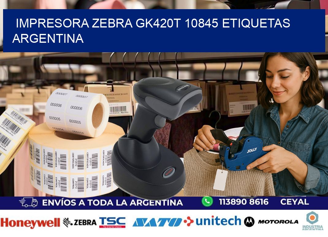 Impresora zebra gk420t 10845 etiquetas argentina