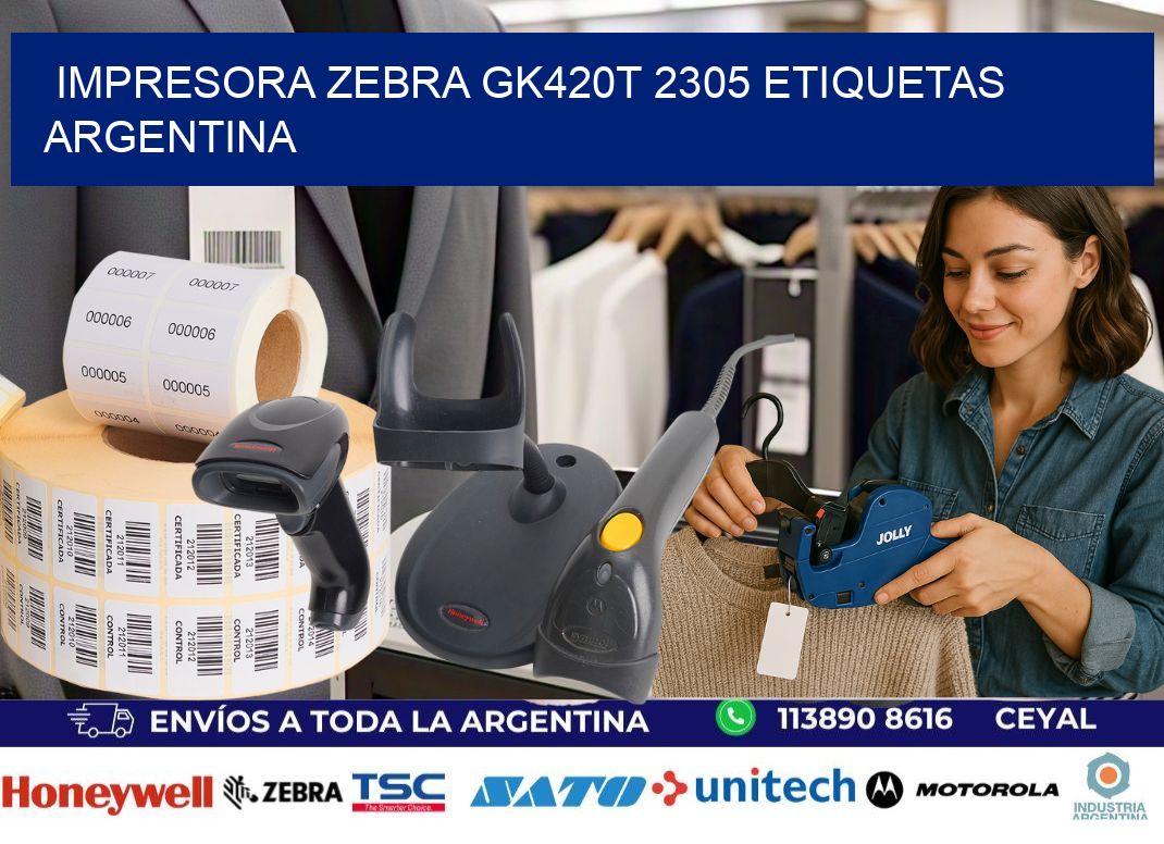 Impresora zebra gk420t 2305 etiquetas argentina
