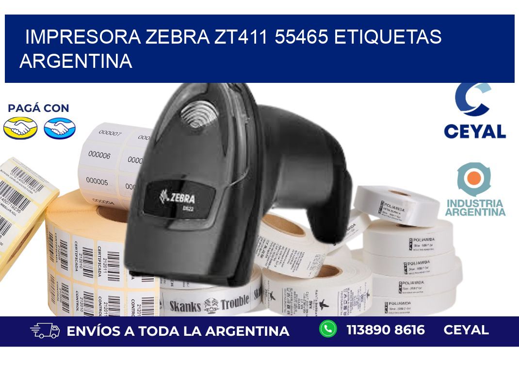 Impresora zebra zt411 55465 etiquetas argentina