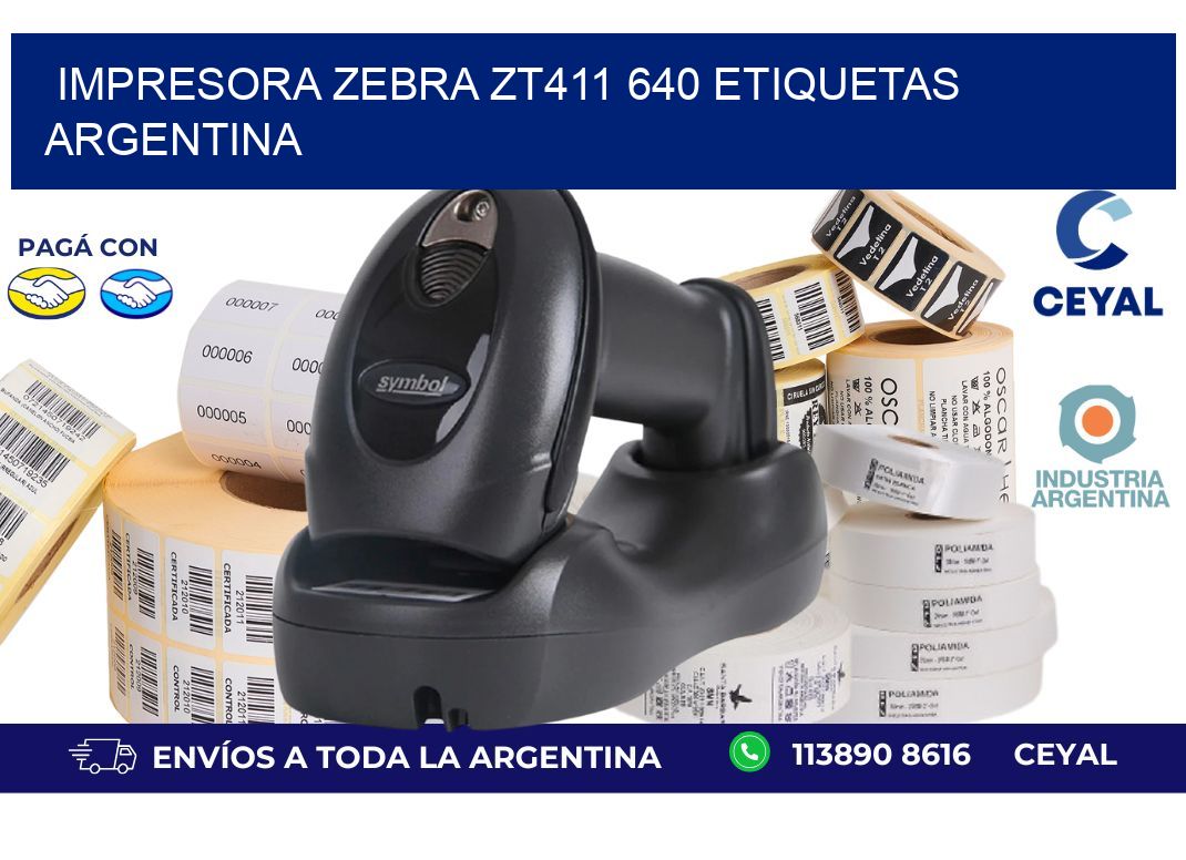 Impresora zebra zt411 640 etiquetas argentina
