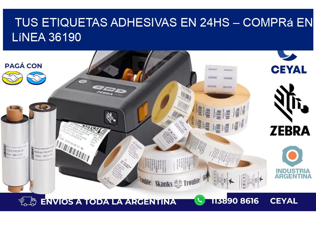 Tus Etiquetas Adhesivas en 24hs – Comprá en Línea 36190