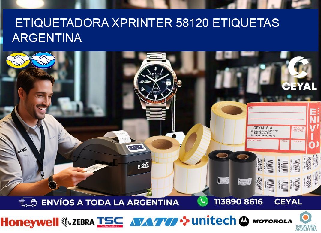 etiquetadora xprinter 58120 etiquetas argentina