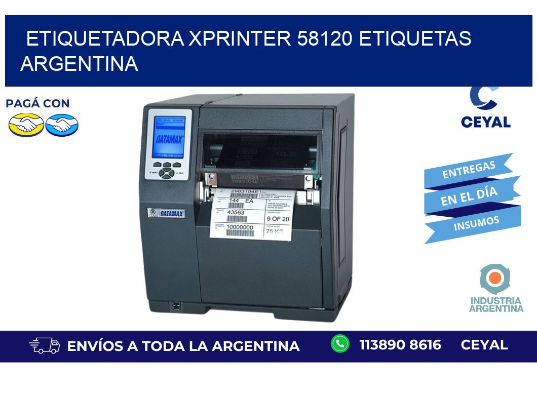 etiquetadora xprinter 58120 etiquetas argentina