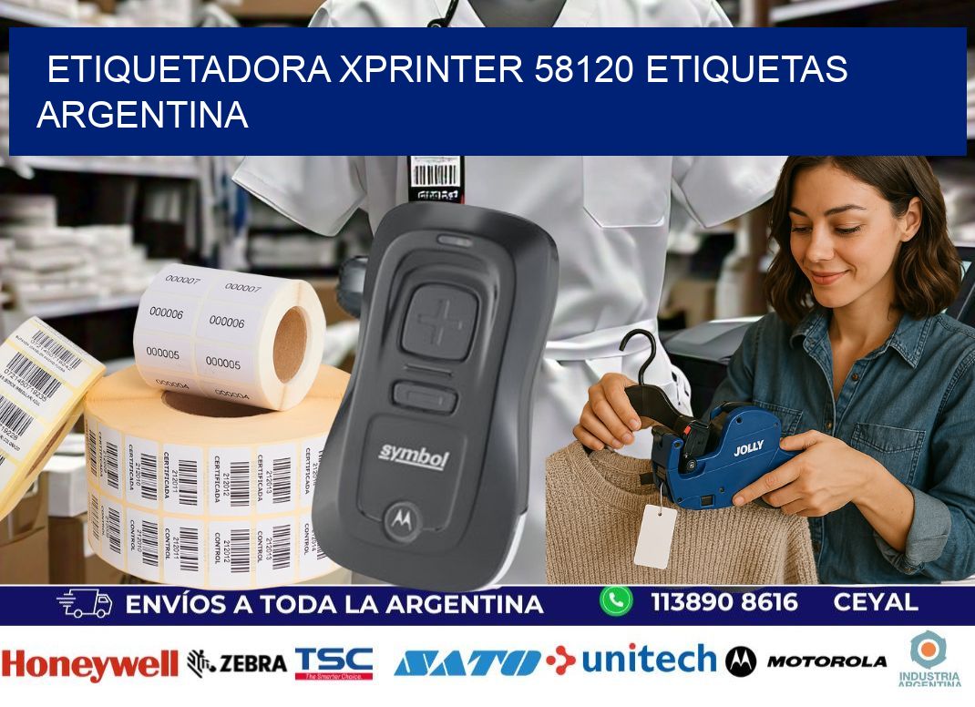 etiquetadora xprinter 58120 etiquetas argentina