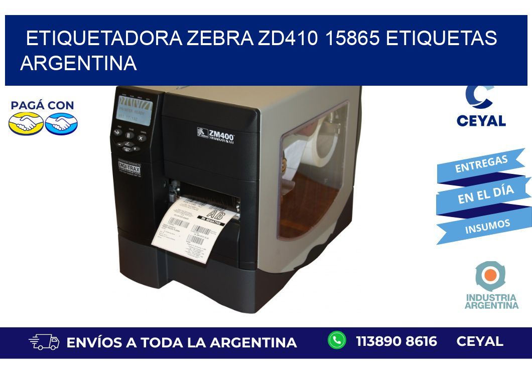 etiquetadora zebra zd410 15865 etiquetas argentina