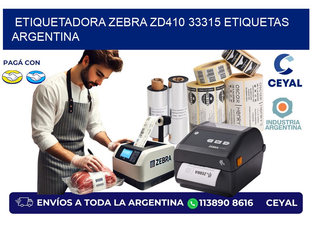 etiquetadora zebra zd410 33315 etiquetas argentina
