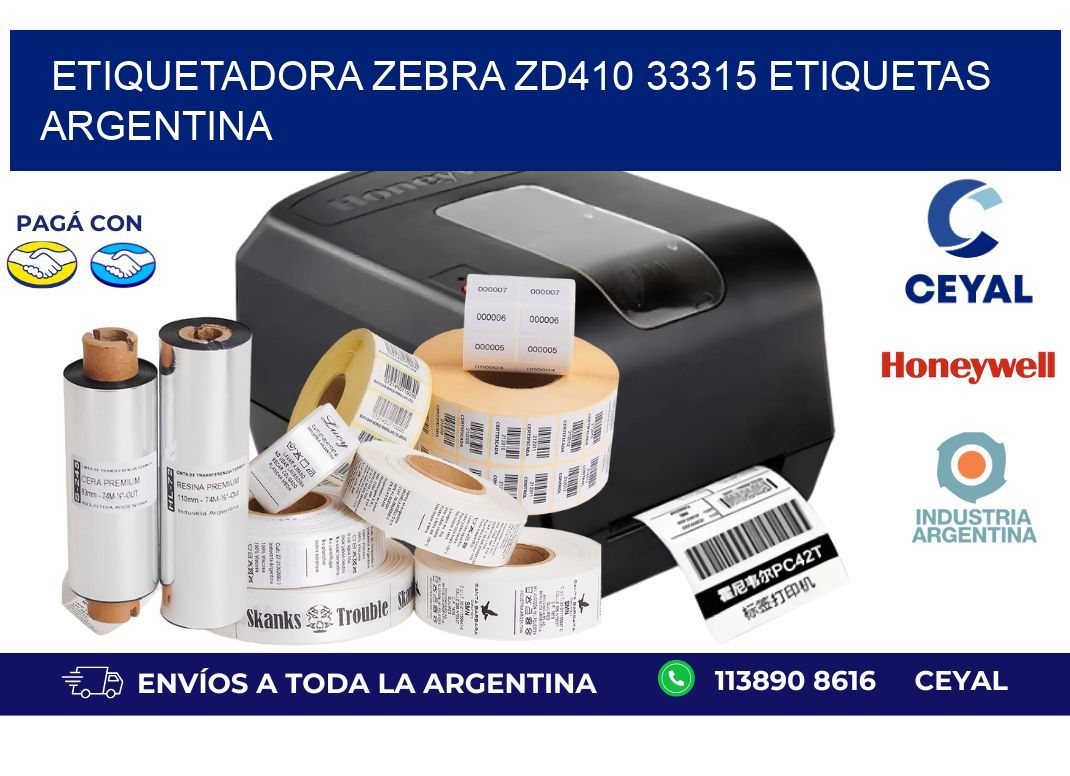 etiquetadora zebra zd410 33315 etiquetas argentina