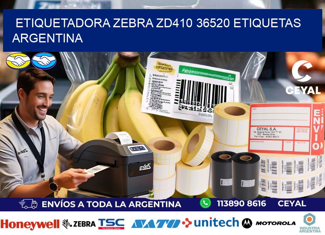 etiquetadora zebra zd410 36520 etiquetas argentina