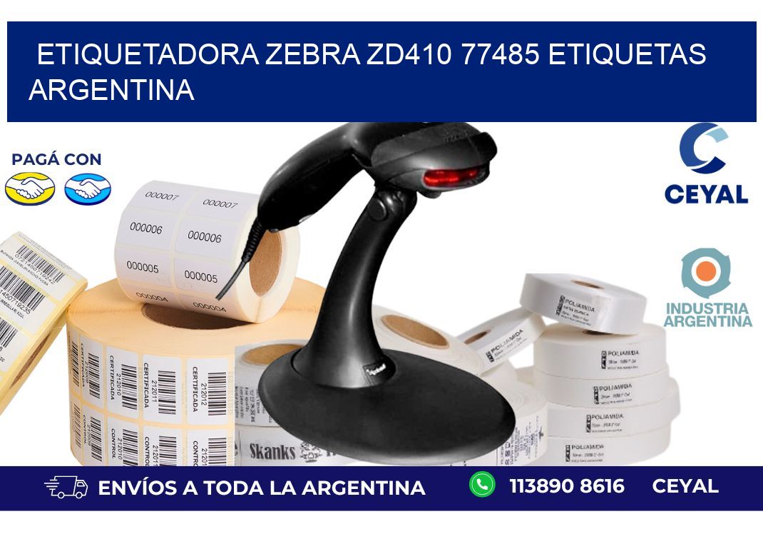 etiquetadora zebra zd410 77485 etiquetas argentina
