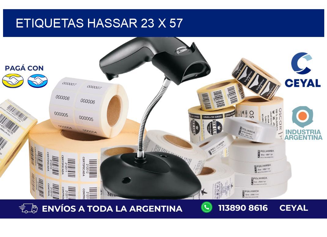 etiquetas hassar 23 x 57