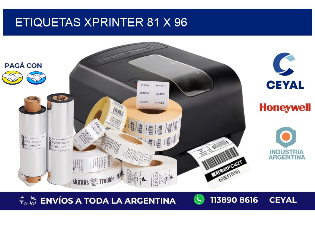 etiquetas xprinter 81 x 96