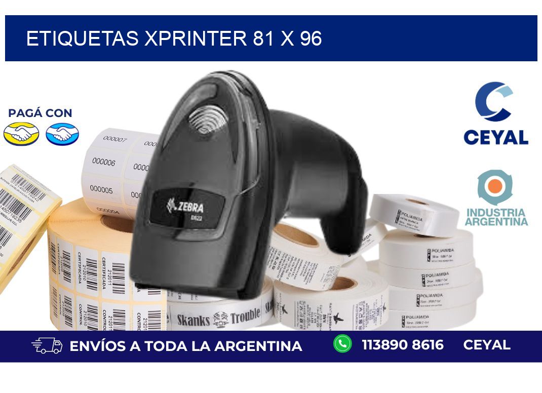 etiquetas xprinter 81 x 96