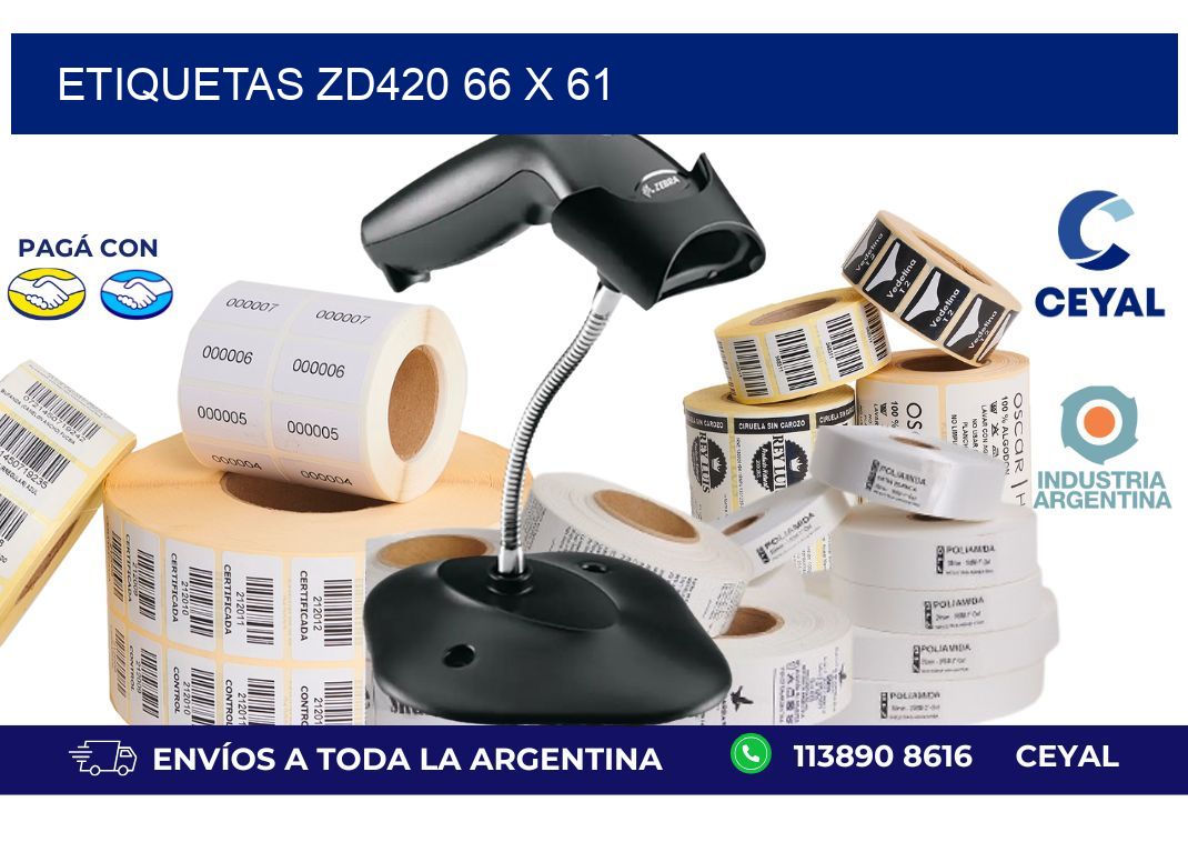 etiquetas zd420 66 x 61