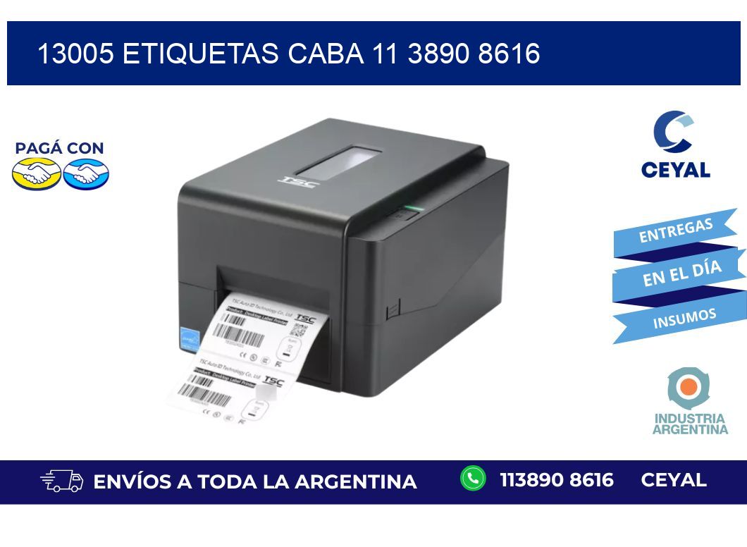 13005 ETIQUETAS CABA 11 3890 8616