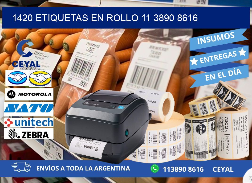 1420 ETIQUETAS EN ROLLO 11 3890 8616