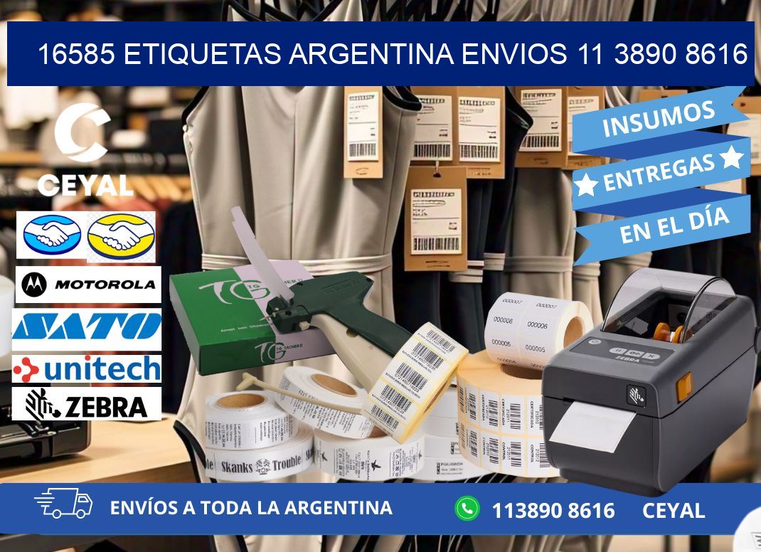 16585 ETIQUETAS ARGENTINA ENVIOS 11 3890 8616