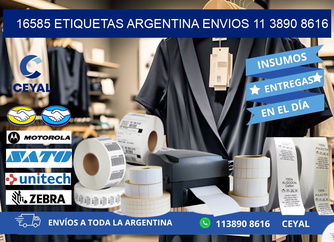 16585 ETIQUETAS ARGENTINA ENVIOS 11 3890 8616