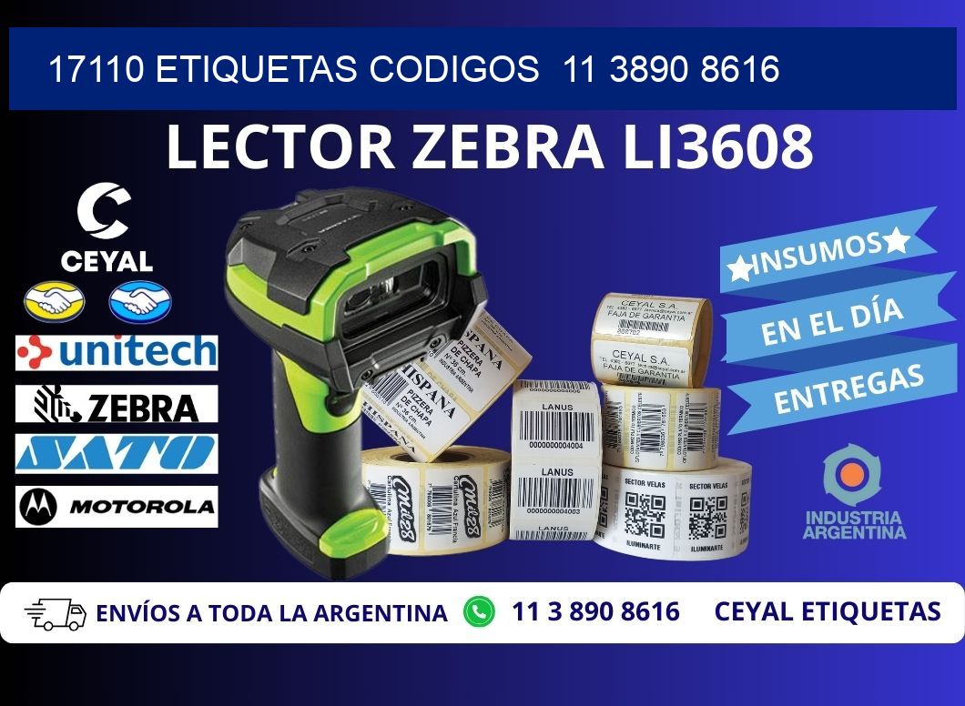 17110 ETIQUETAS CODIGOS  11 3890 8616
