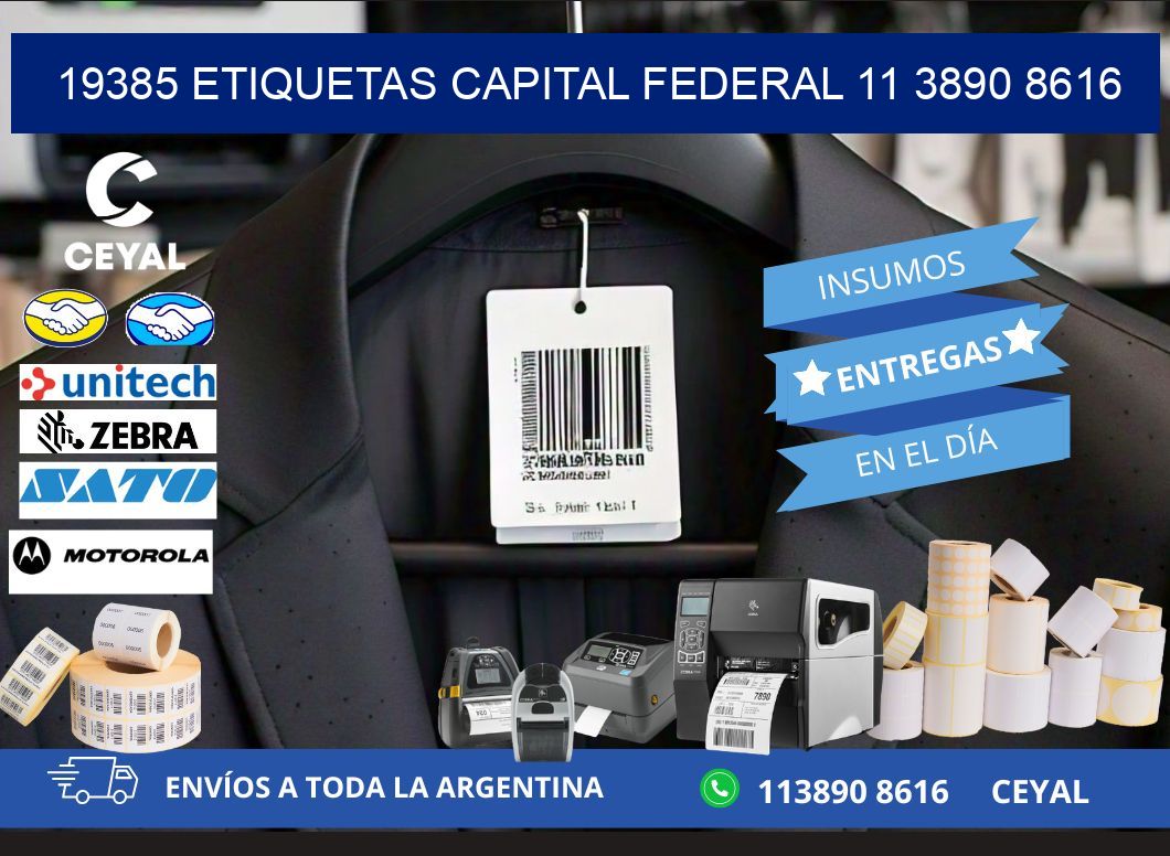 19385 ETIQUETAS CAPITAL FEDERAL 11 3890 8616