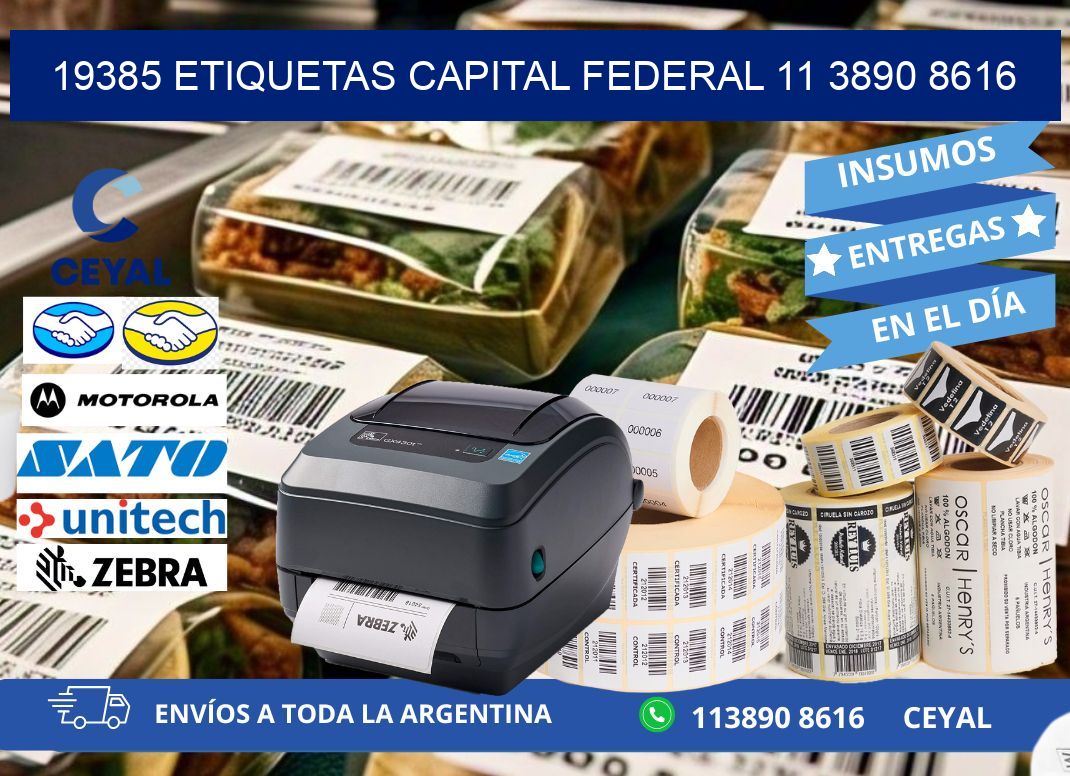 19385 ETIQUETAS CAPITAL FEDERAL 11 3890 8616