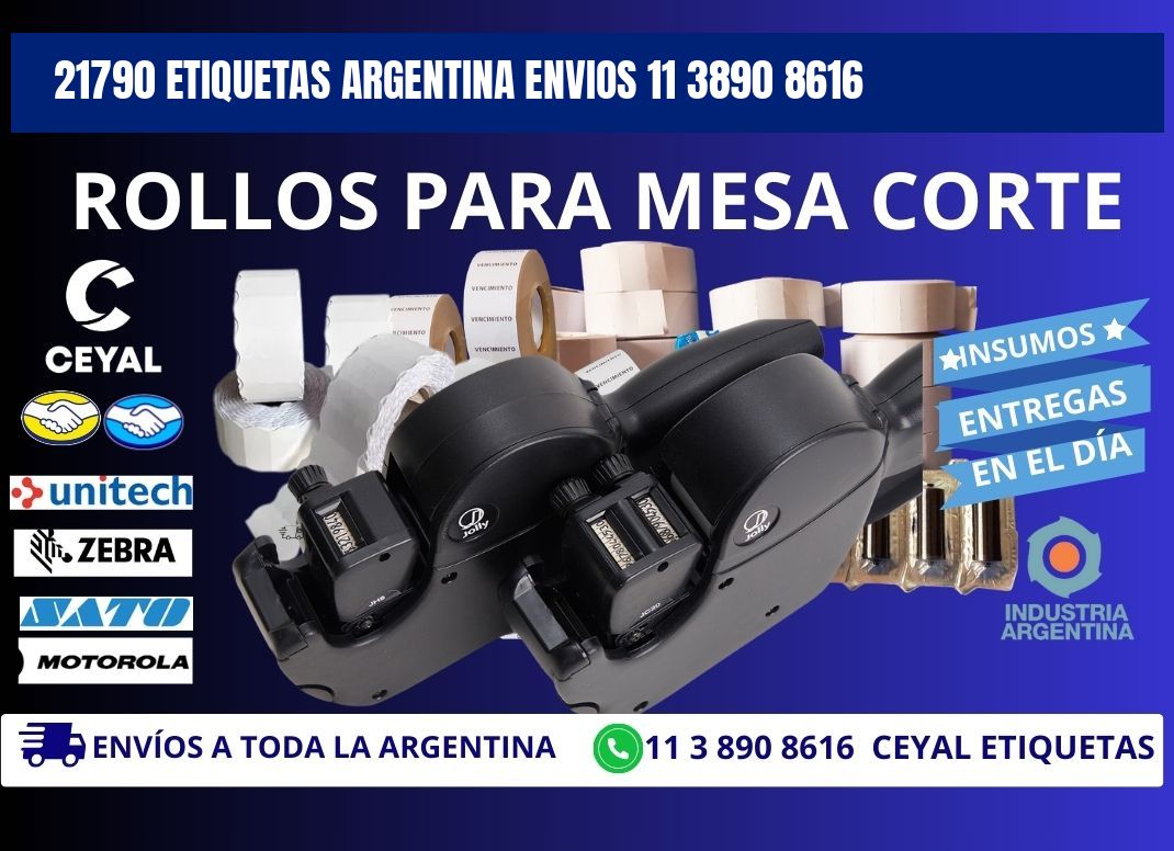 21790 ETIQUETAS ARGENTINA ENVIOS 11 3890 8616