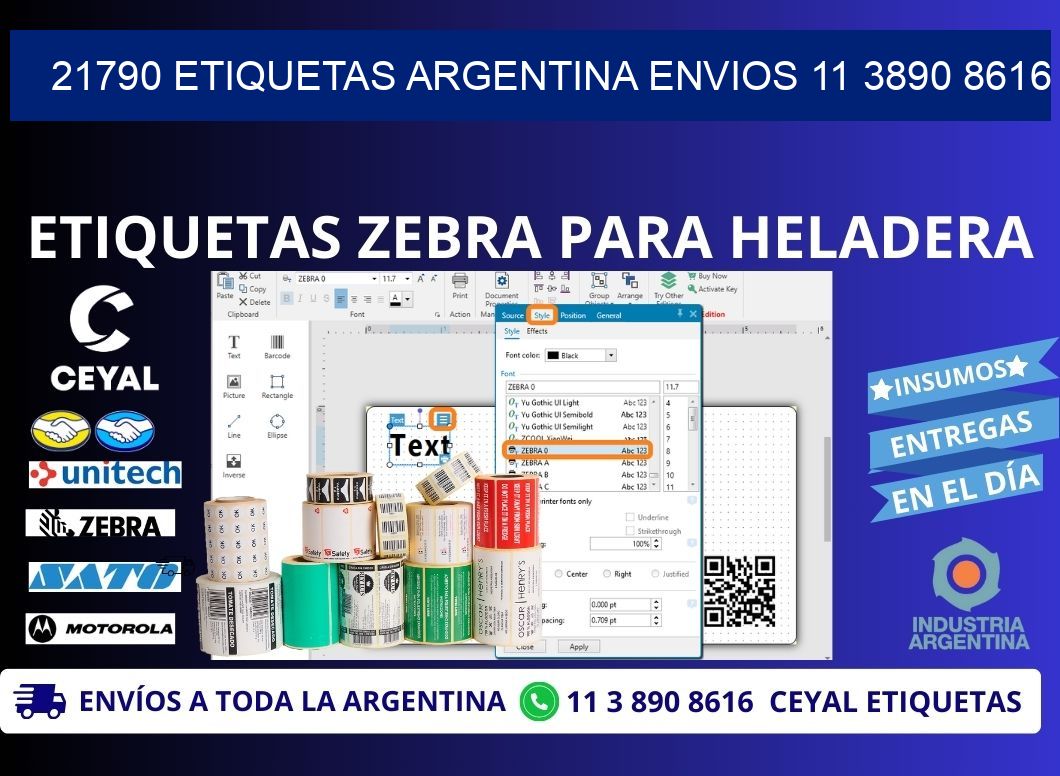 21790 ETIQUETAS ARGENTINA ENVIOS 11 3890 8616