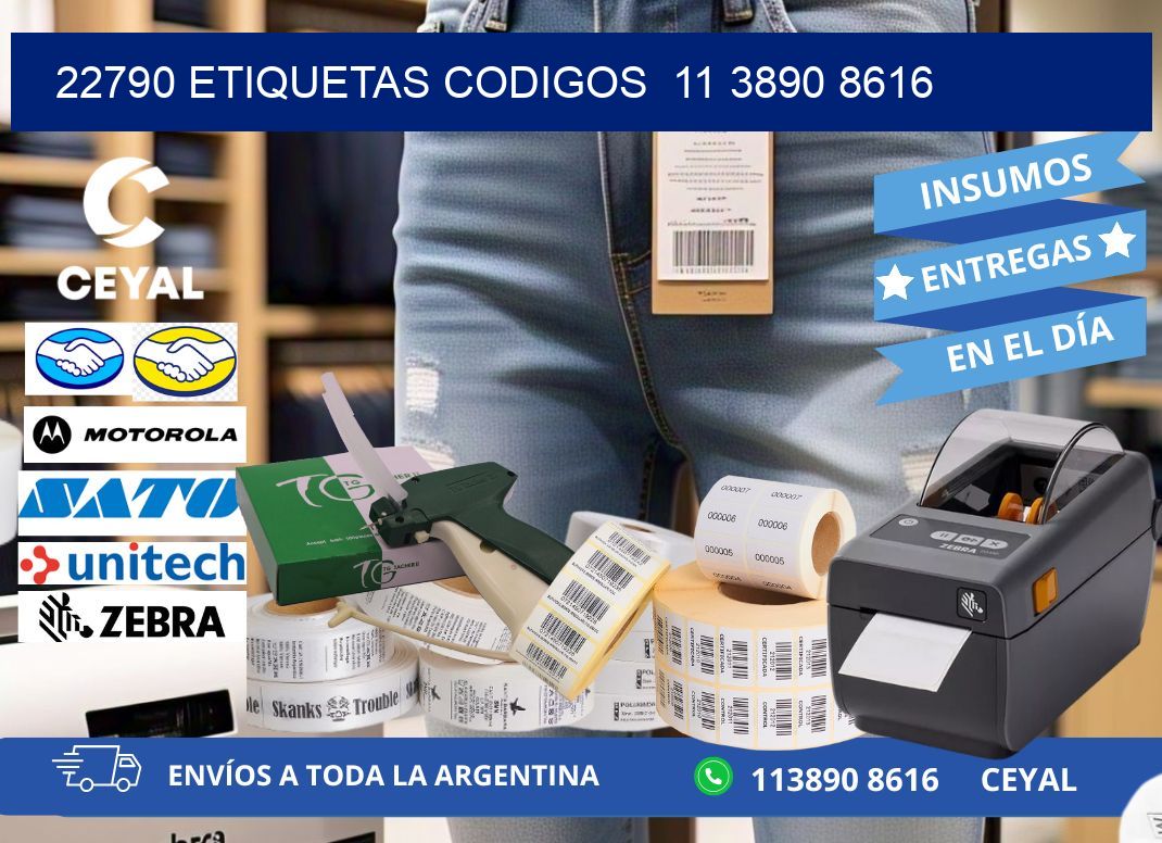 22790 ETIQUETAS CODIGOS  11 3890 8616