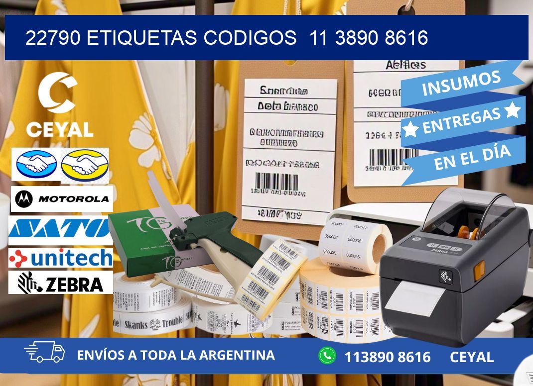22790 ETIQUETAS CODIGOS  11 3890 8616