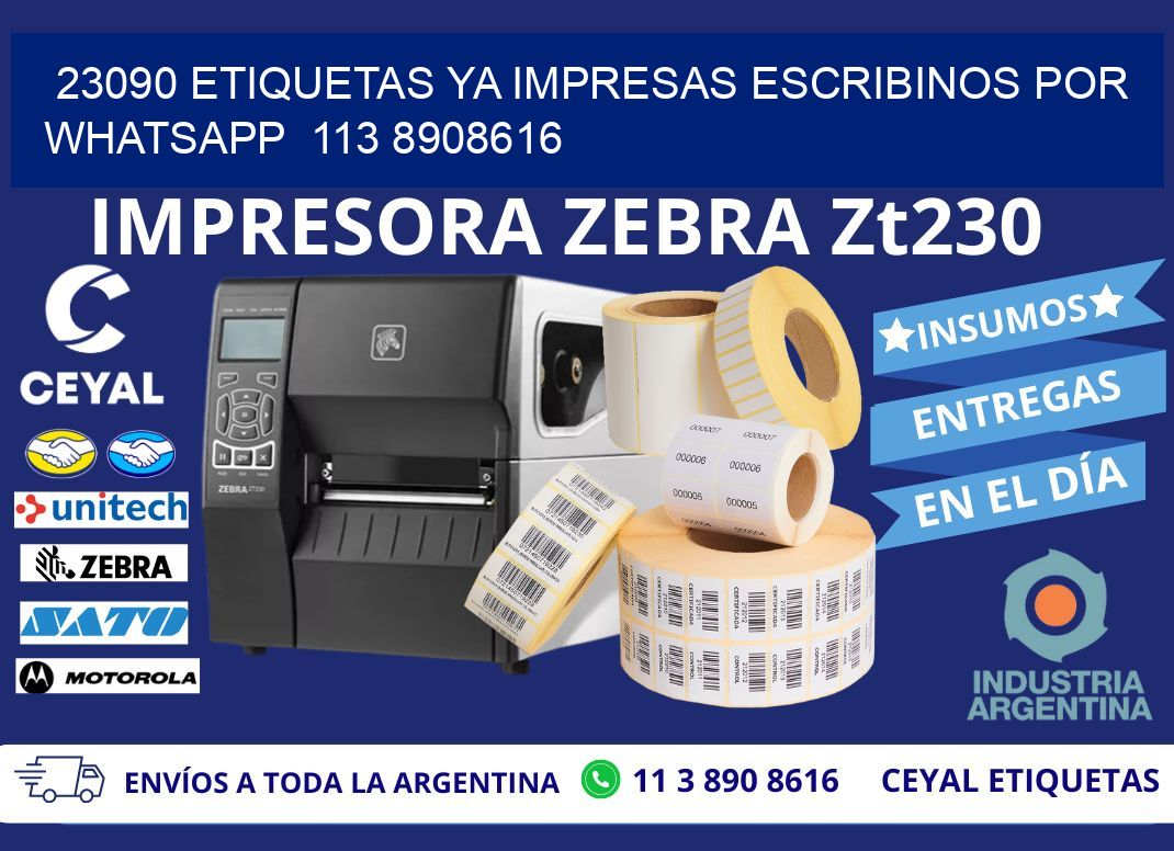23090 ETIQUETAS YA IMPRESAS ESCRIBINOS POR WHATSAPP  113 8908616