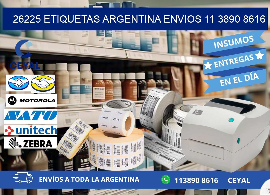 26225 ETIQUETAS ARGENTINA ENVIOS 11 3890 8616