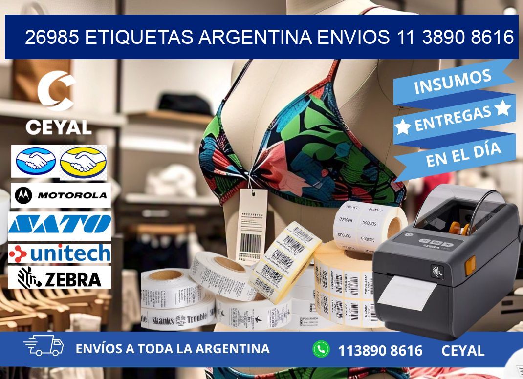 26985 ETIQUETAS ARGENTINA ENVIOS 11 3890 8616