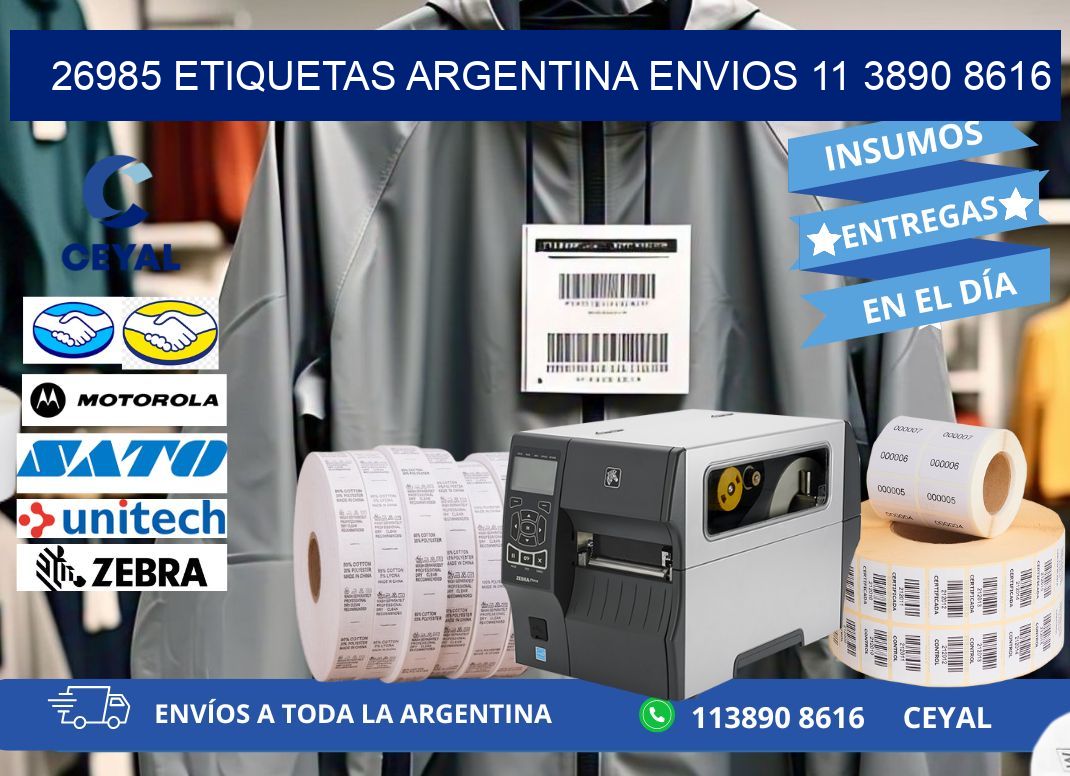 26985 ETIQUETAS ARGENTINA ENVIOS 11 3890 8616