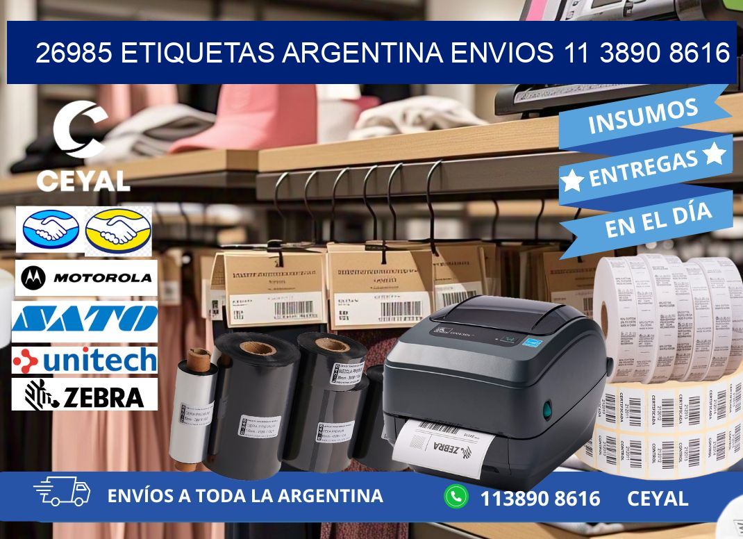 26985 ETIQUETAS ARGENTINA ENVIOS 11 3890 8616