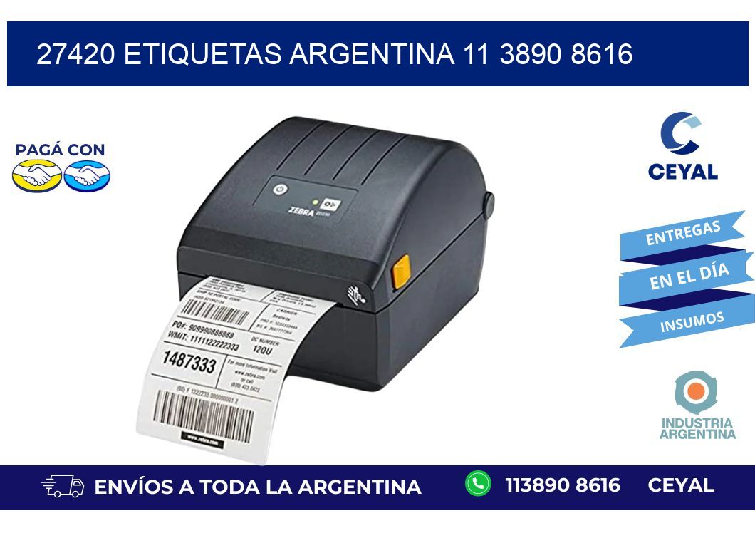 27420 ETIQUETAS ARGENTINA 11 3890 8616
