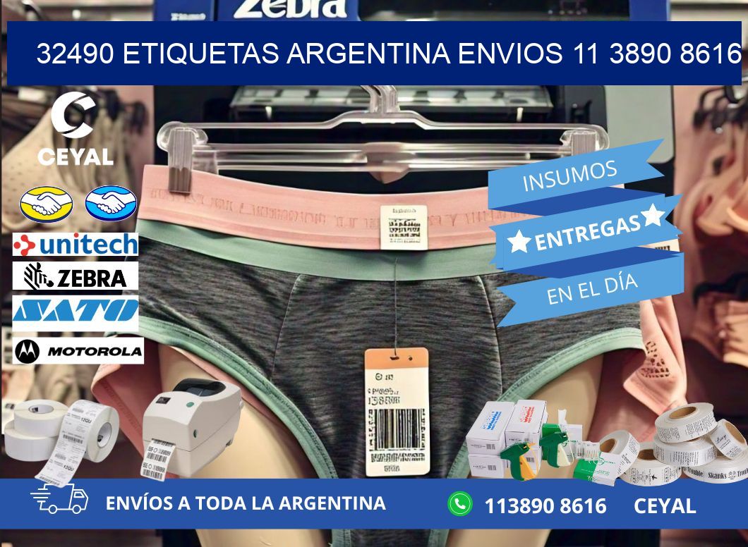 32490 ETIQUETAS ARGENTINA ENVIOS 11 3890 8616