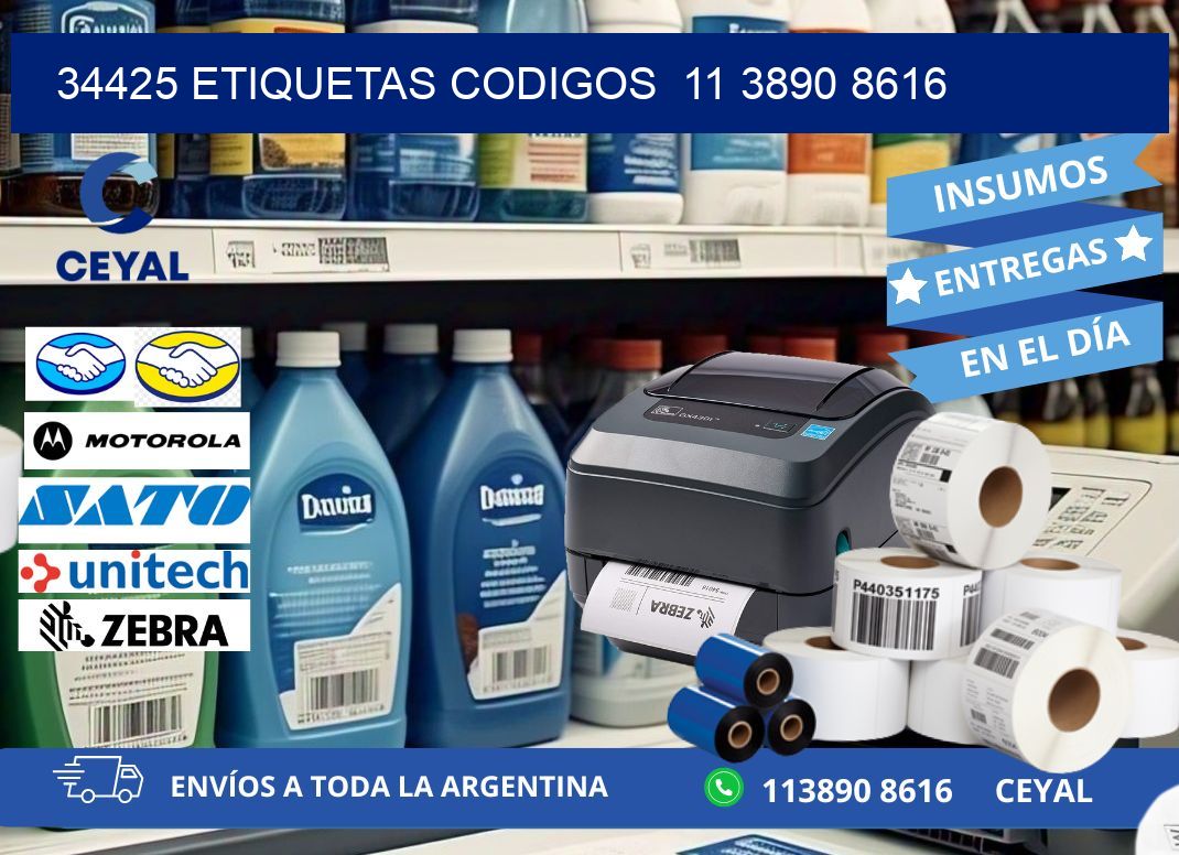 34425 ETIQUETAS CODIGOS  11 3890 8616