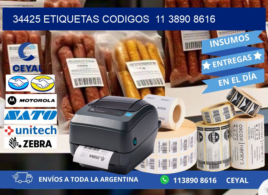34425 ETIQUETAS CODIGOS  11 3890 8616